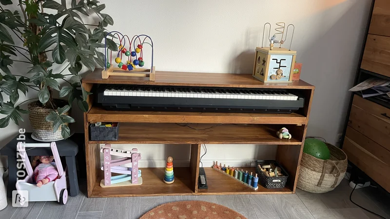 Montessori play cabinet with piano drawer, by Maikel