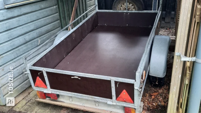A trailer fitted with custom-sawn Betonplex anti-slip, by Mr Brandsma