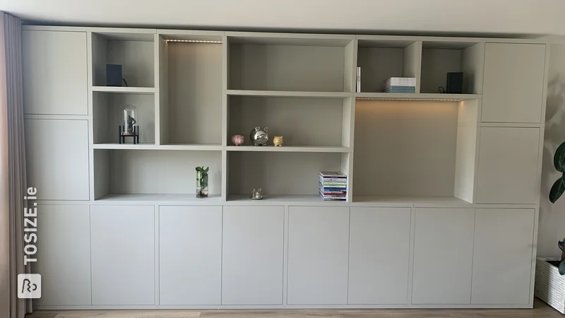 Large wall and storage cupboard in the living room, by Paul and Mariska