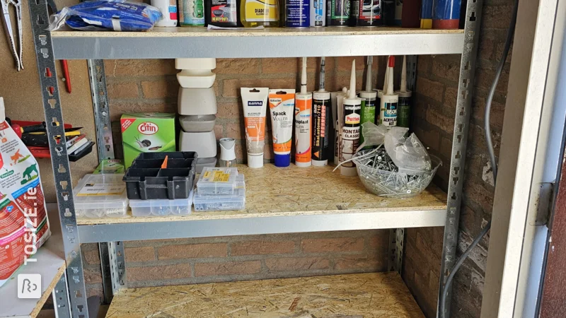 Replaced shelves of storage cupboards with custom sawn OSB, by Ricky