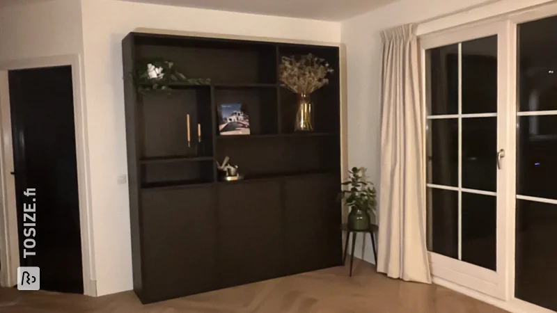 The perfect sideboard made of black oak furniture panel, by Michelle