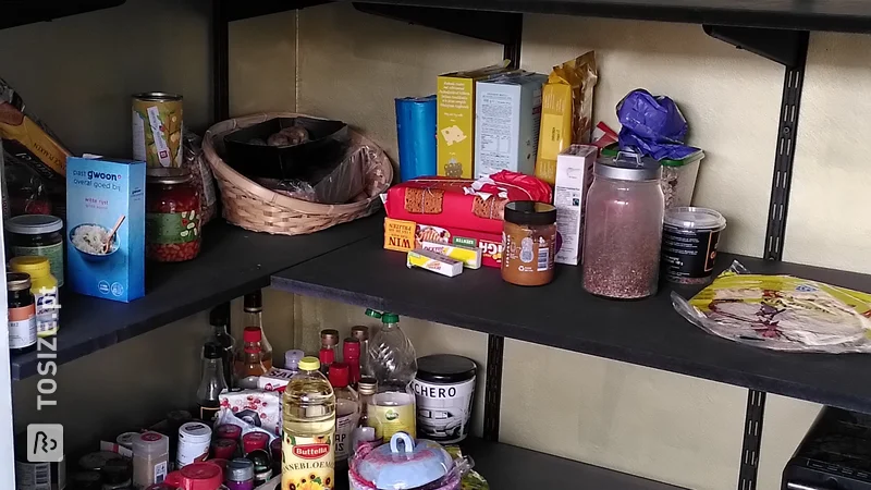 Walk-in kitchen cabinet with lots of extra storage space in the kitchen, by Michael