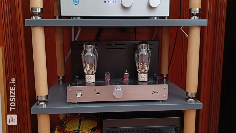 Customized HIFI rack for sensitive audio devices, by Eric