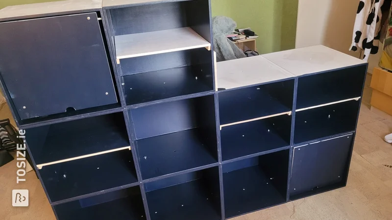 A smart, custom-made modular cabinet by Arjan