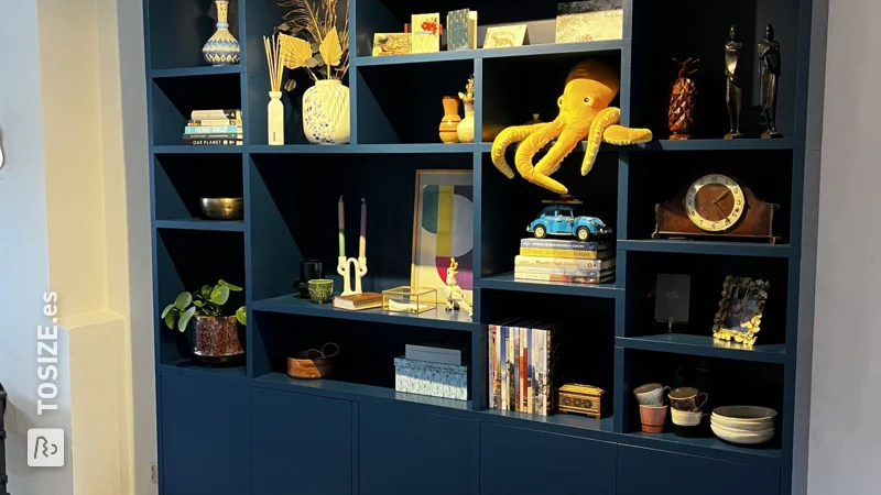 Mueble de compartimentos pintado y de diseño propio de TOSIZE Furniutre, de Marieke