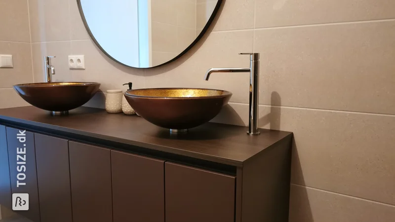 Make your own washbasin furniture from moisture-resistant MDF, by Huub