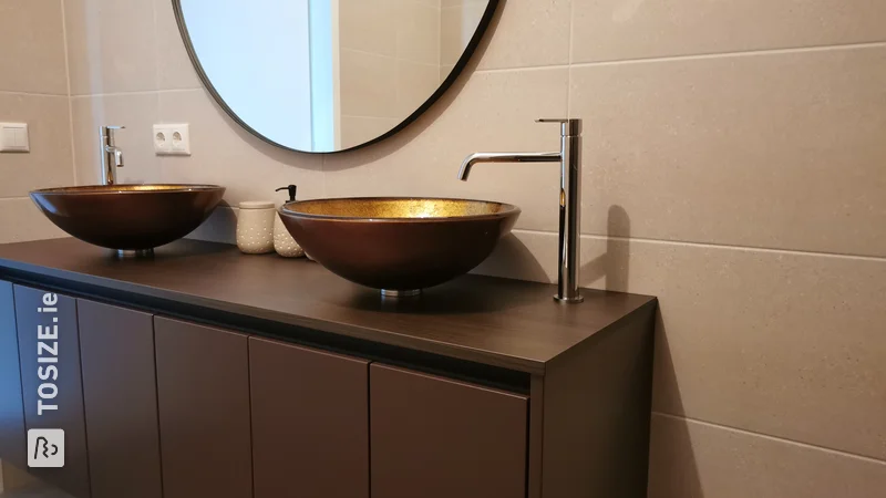 Make your own washbasin furniture from moisture-resistant MDF, by Huub