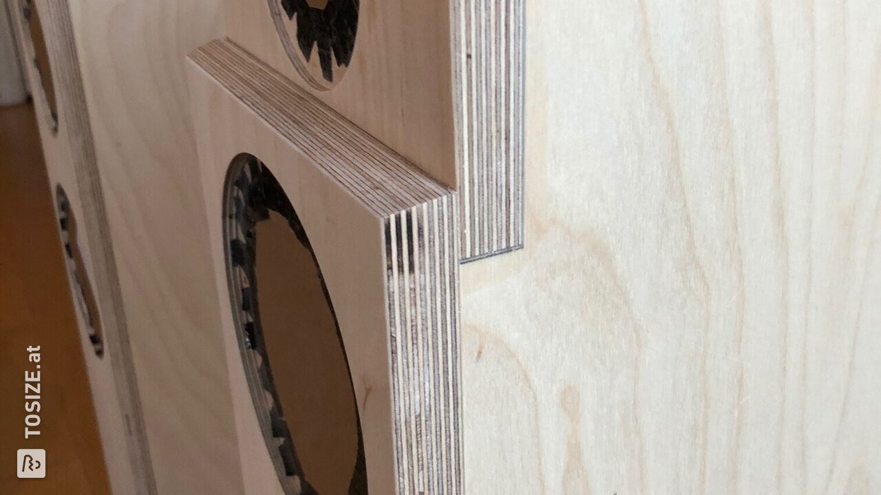 Selbstentworfene Lautsprecher aus Birkensperrholz von Jouke
