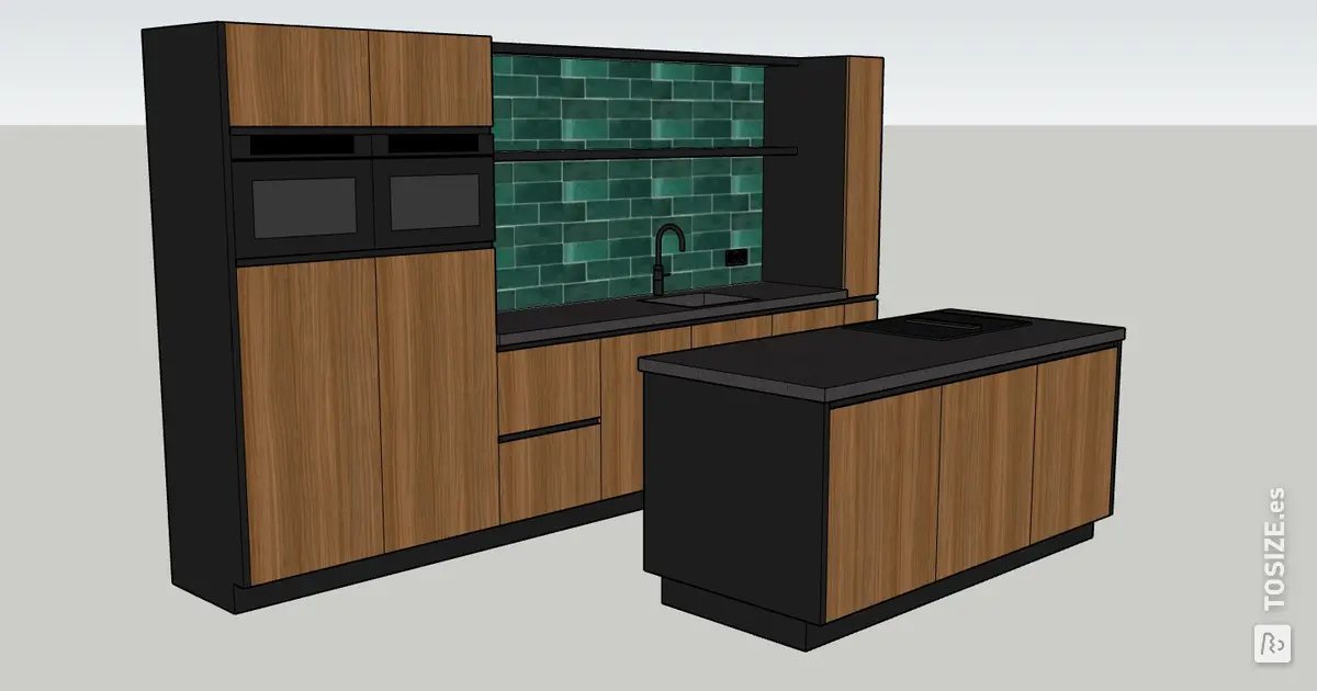 Make your own kitchen with custom-sawn MDF black | TOSIZE.es