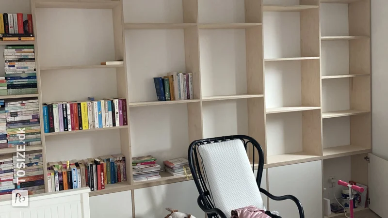 A beautiful custom-made plywood bookcase by Winny