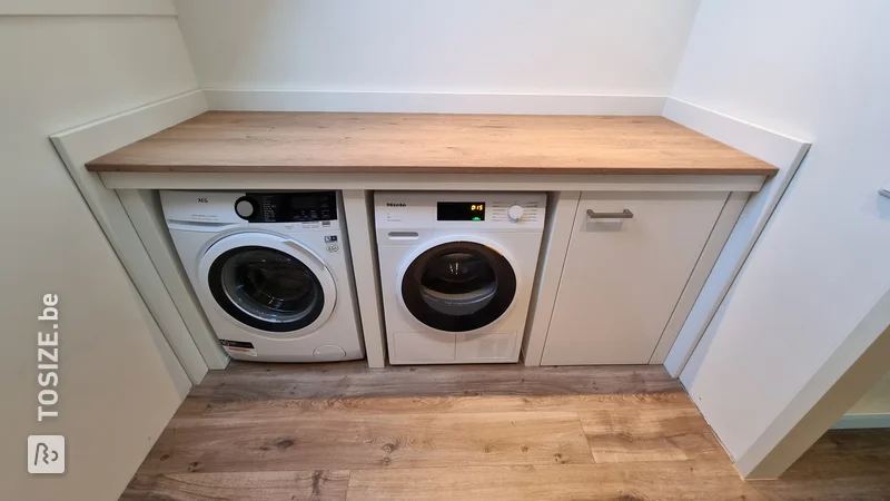 A homemade washing machine conversion made of moisture-resistant MDF, by Paul