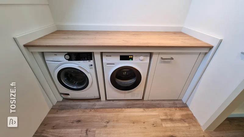 A homemade washing machine conversion made of moisture-resistant MDF, by Paul