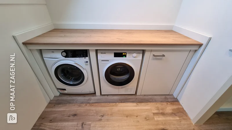 A homemade washing machine conversion made of moisture-resistant MDF, by Paul