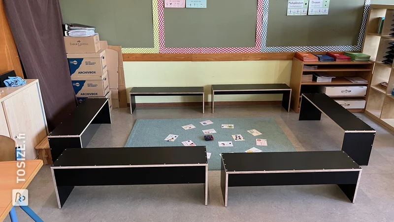 Space-saving and stowable benches for Theresa's primary school