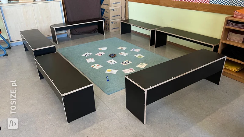 Space-saving and stowable benches for Theresa's primary school