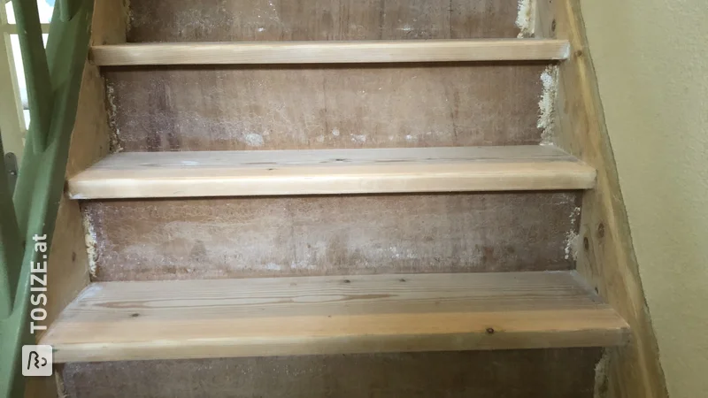 Replaced risers on an old staircase with custom plates, by Eddie