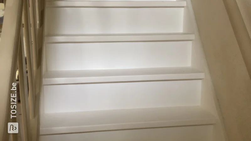 Replaced risers on an old staircase with custom plates, by Eddie