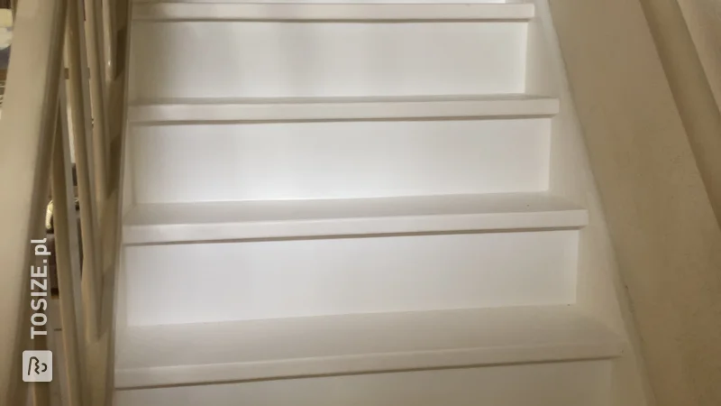 Replaced risers on an old staircase with custom plates, by Eddie