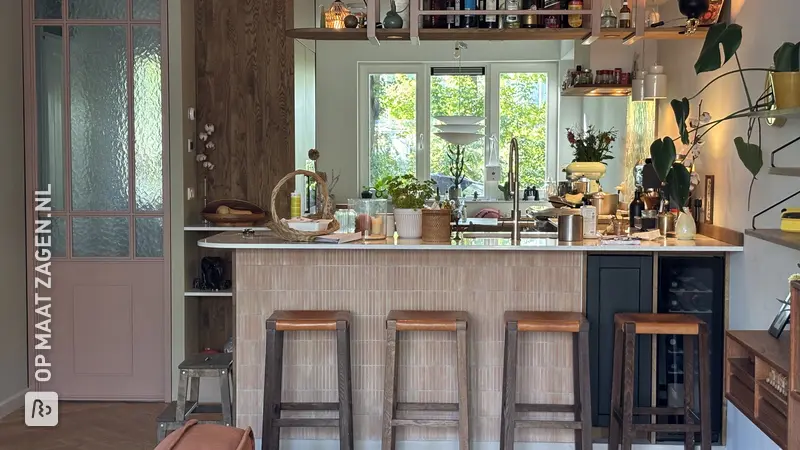 Stylish solid oak bar cabinet for the kitchen, by Oscar