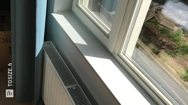 Making budget-friendly window sills for a renovated home, by Jaap