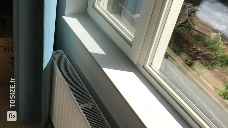 Making budget-friendly window sills for a renovated home, by Jaap