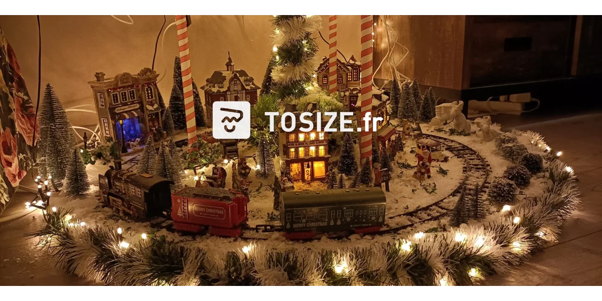 Happyyami Clôture décorative en bois pour sapin de Noël de 1,2 m - Marron