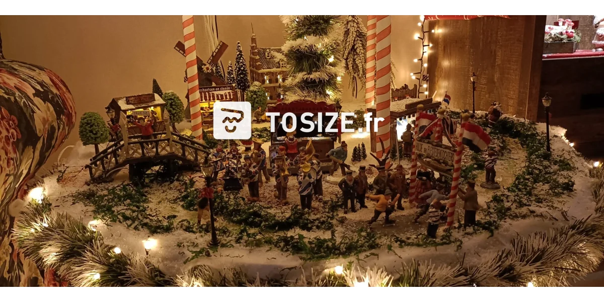 Sapin de Noël en bois fait maison pour le village de Noël, à partir de