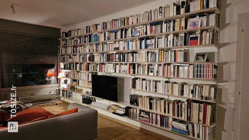 Bibliothèque artisanale en Contreplaqué Bouleau Blanc, par Didier