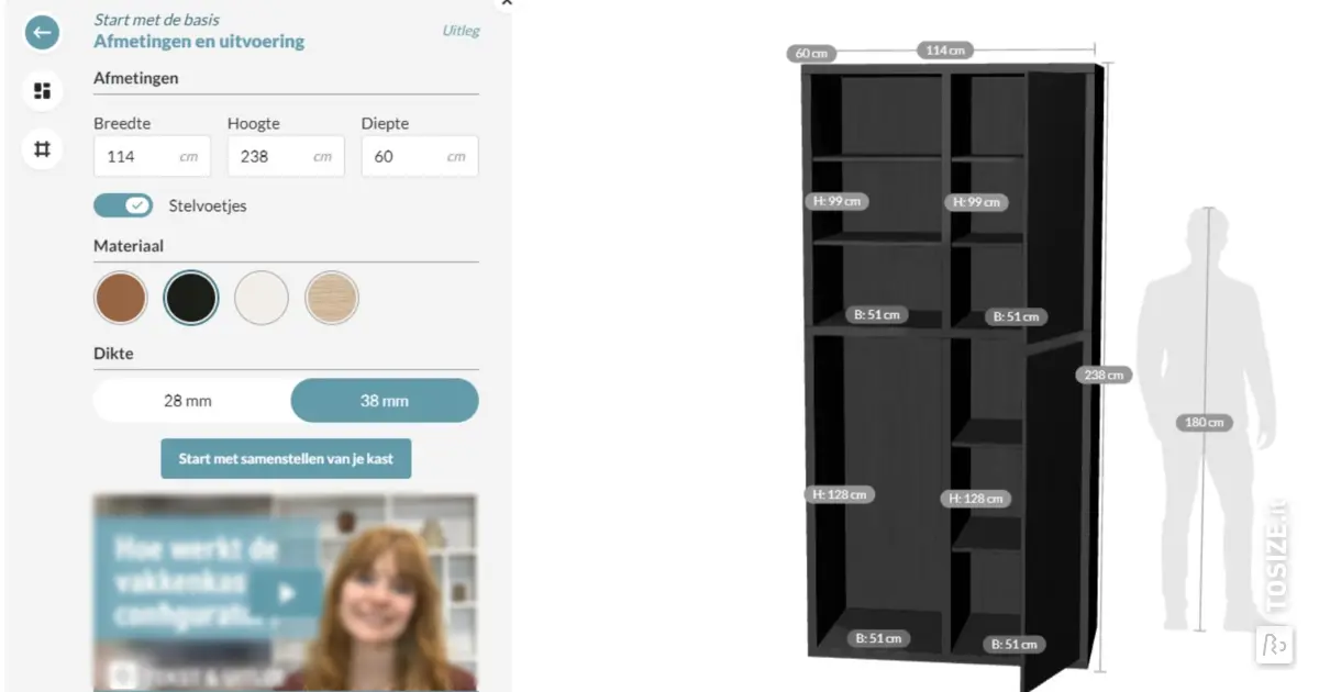 Mobile TV personalizzato in rovere nero con mobili TOSIZE | TOSIZE.it