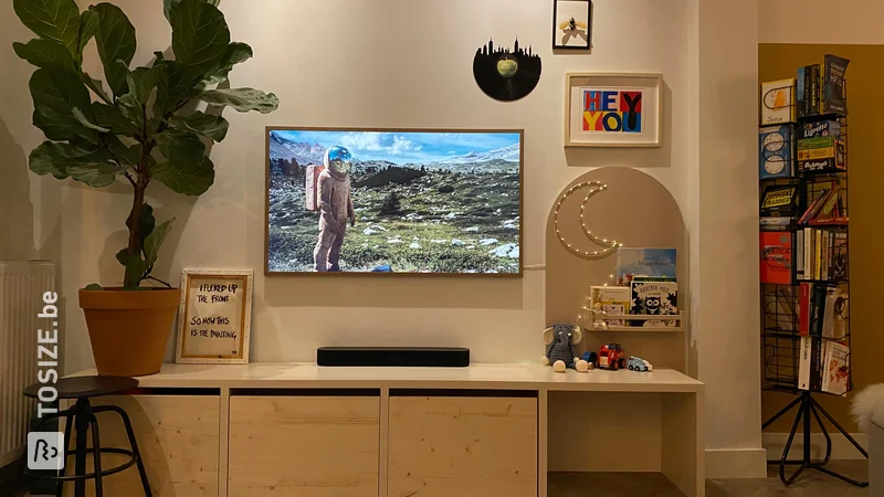 Aire de jeux pour enfants et meuble TV en un, par Maarten