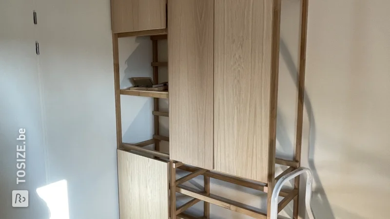 A homemade minimalist wardrobe made of oak, by Elmar