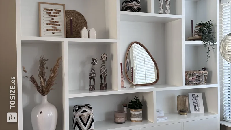 Custom shelving unit with TOSIZE Furniture, by Rachel