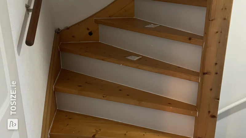 Make your own risers for open stairs with custom MDF, by Tristan