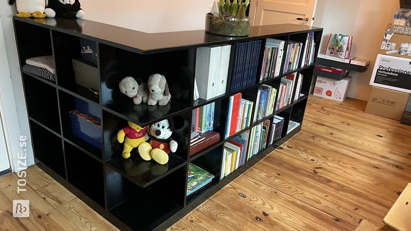 A homemade custom cupboard around the stairs, by Djurre