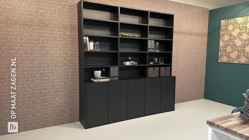 Buffet cupboard with TOSIZE Furniture in black oak furniture panel, by Ivonne