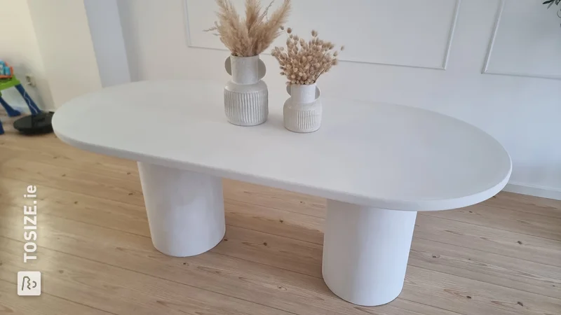 Create a Unique Beton Cire Dining Table with MDF, by Onur