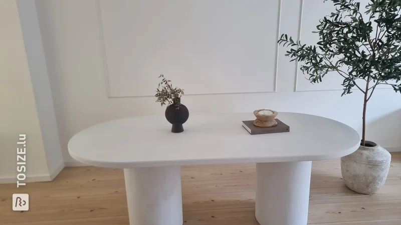 Create a Unique Beton Cire Dining Table with MDF, by Onur