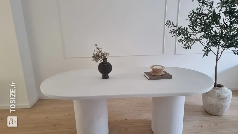 Créez une table à manger unique en Beton Cire avec MDF, par Onur