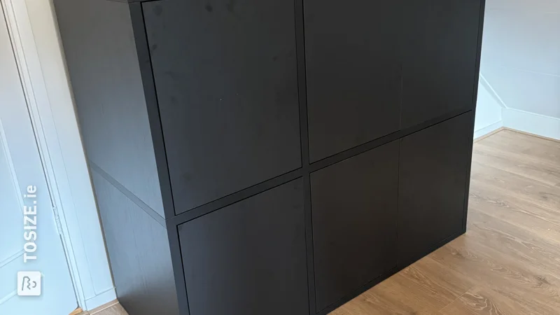 No fewer than 3 TOSIZE Furniture cabinets in black oak furniture panel and only 5 hours of work, by Heske