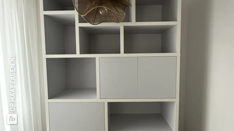 Compartmental cabinet with storage space for turntables