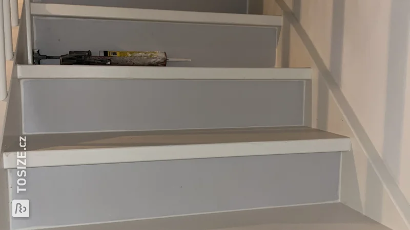 Close an open staircase yourself with custom MDF primed panels, by Jacob 