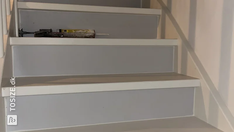 Close an open staircase yourself with custom MDF primed panels, by Jacob 