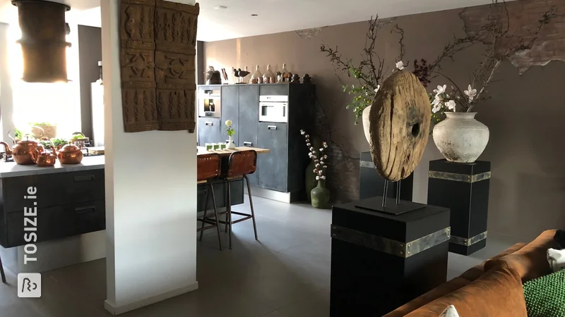 Creative Kitchen Makeover with Riveted Steel and MDF, by Lex