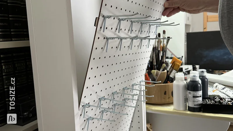 Creative organization system for art supplies, by Katja