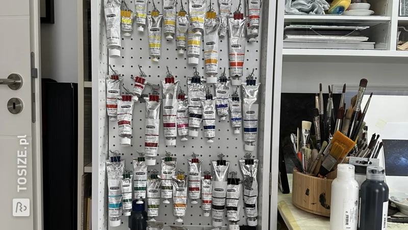 Creative organization system for art supplies, by Katja