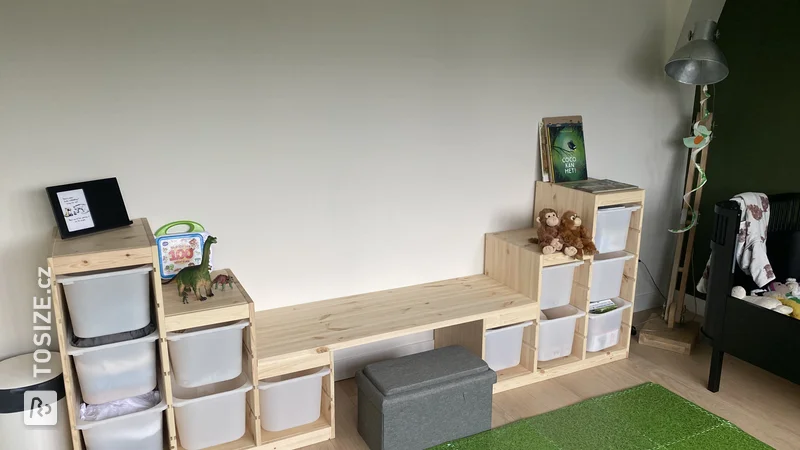 Make your own desk and toy cupboard for the nursery, by Kirsy