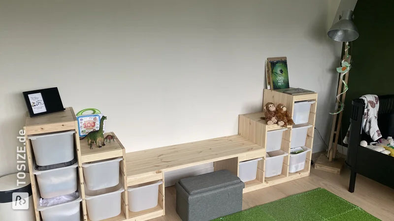 Make your own desk and toy cupboard for the nursery, by Kirsy