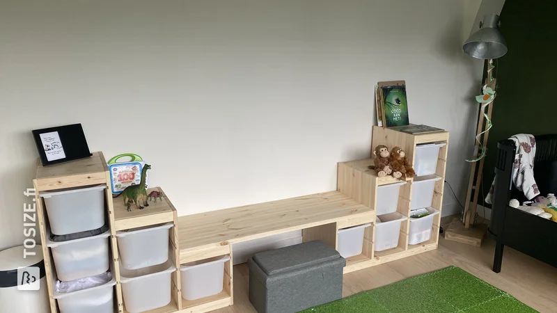 Make your own desk and toy cupboard for the nursery, by Kirsy