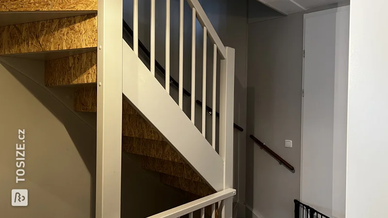 Installing risers on open stairs with OSB-3, by Sander