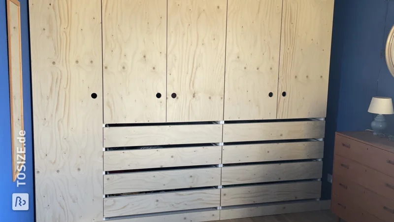 Doors for PAX wardrobe from Underlayment Fins Vuren, by Daniel